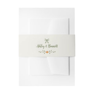 Pumpkin Fall Wedding Invitation Belly Band