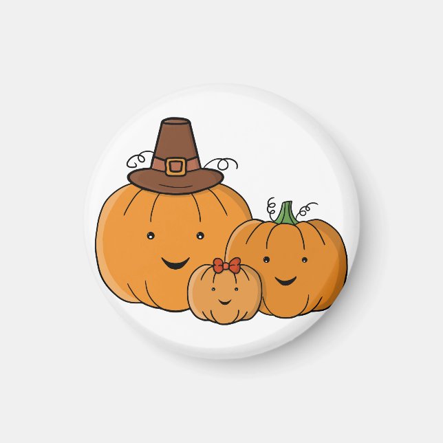 Pumpkin Family Magnet (Front)