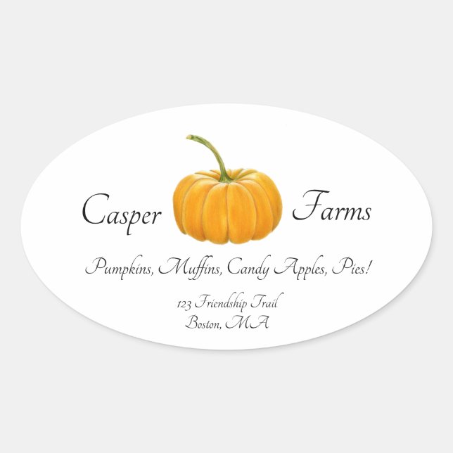 Pumpkin Farm Stickers With Colour Pencil Pumpkin (Front)