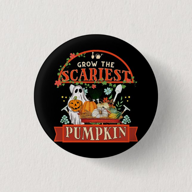 Pumpkin Farmer Halloween 3 Cm Round Badge (Front)