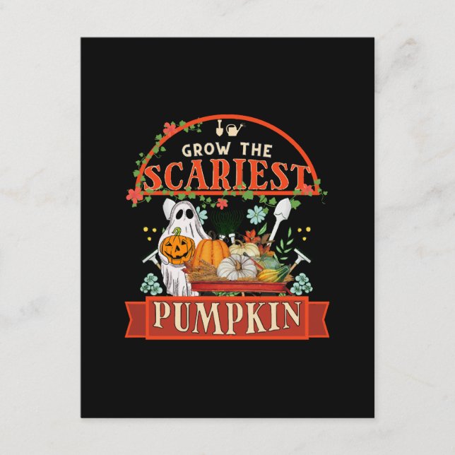 Pumpkin Farmer Halloween Enclosure Card (Front)
