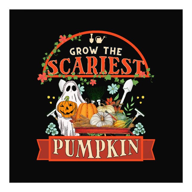 Pumpkin Farmer Halloween Photo Print (Front)