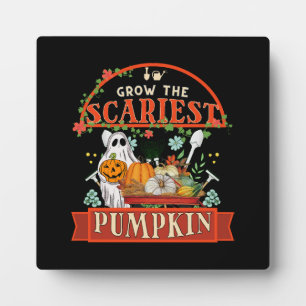 Pumpkin Farmer Halloween Plaque