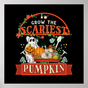 Pumpkin Farmer Halloween Poster