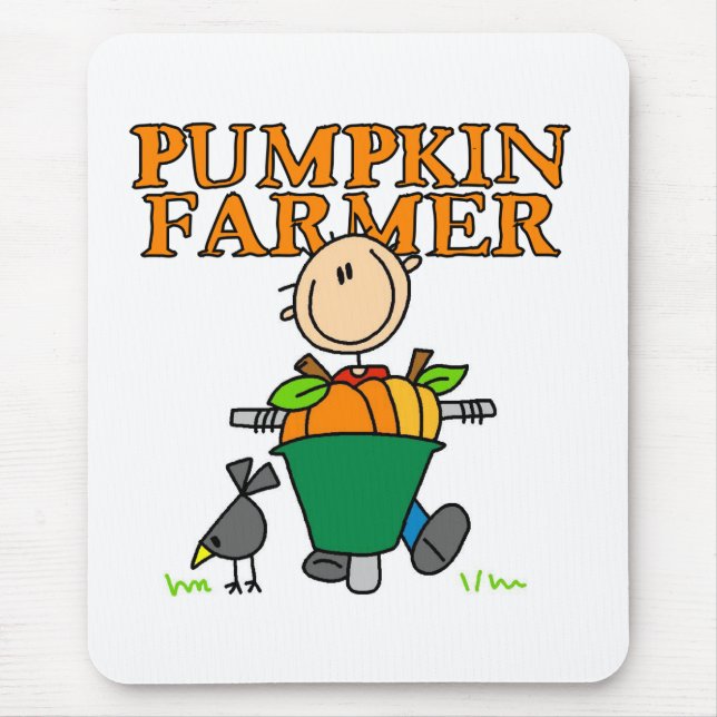 Pumpkin Farmer Mouse Pad (Front)