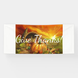 pumpkin field cornucopia banner