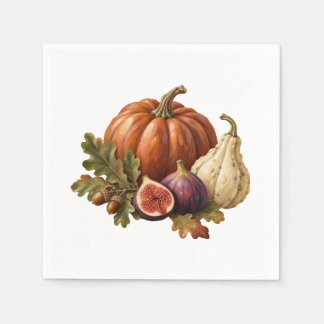 Pumpkin Fig Autumn Harvest Cocktail Napkins