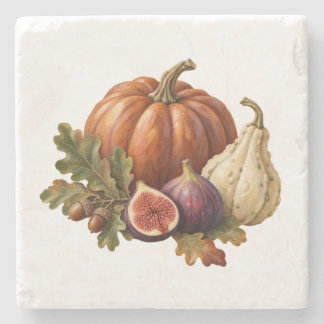 Pumpkin Fig Autumn Harvest Stone Coaster