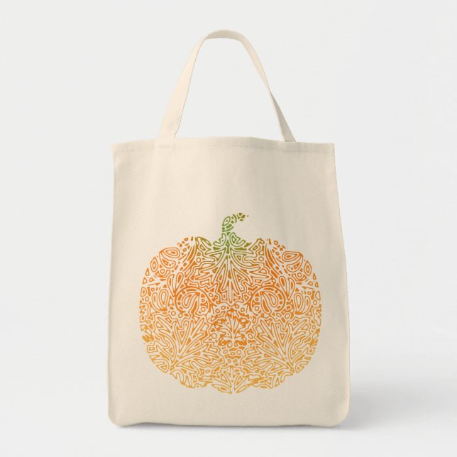 Pumpkin Filigree Tote Bag (Front)