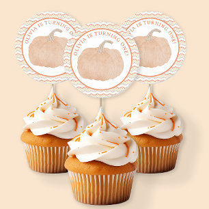 Pumpkin First Birthday Party Stickers
