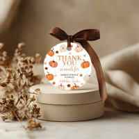 Pumpkin First Birthday Thank You Tag