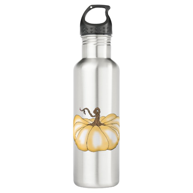 pumpkin flat orange 710 ml water bottle (Front)