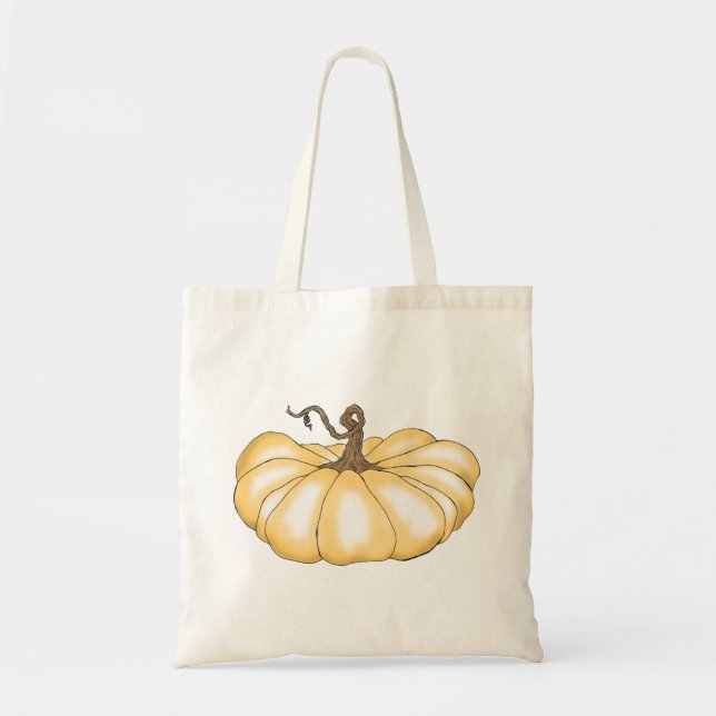 pumpkin flat orange tote bag (Front)