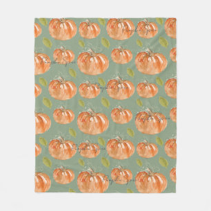 Pumpkin fleece blanket