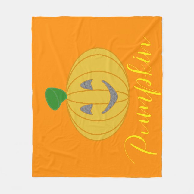 Pumpkin Fleece Blanket (Front)