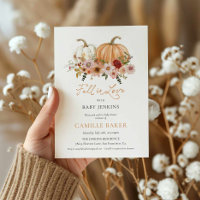 Pumpkin Floral Fall in Love with Baby Shower
