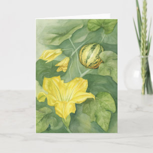 Pumpkin flower card