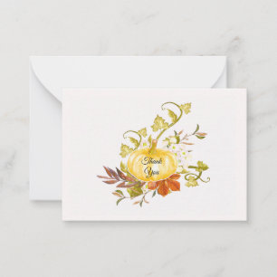 Pumpkin Flower Thank You Cards
