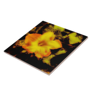 Pumpkin Flower Tile