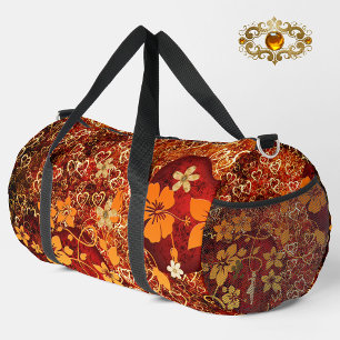 Pumpkin Flowers Duffle Bag