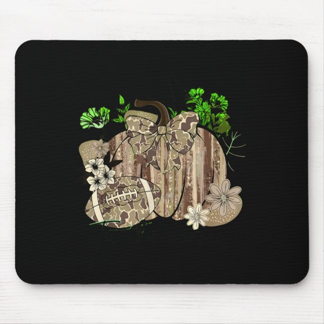 Pumpkin Football Western Retro Tis The Season Coun Mouse Pad (Front)