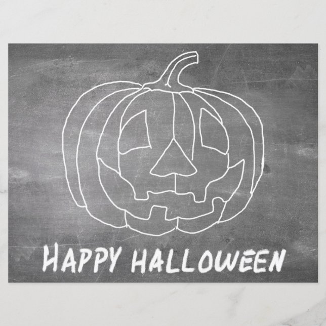 Pumpkin for Halloween 1 chalkboard look (Front)