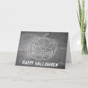 Pumpkin for Halloween 2 chalkboard look Card