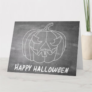 Pumpkin for Halloween 3 chalkboard look Card