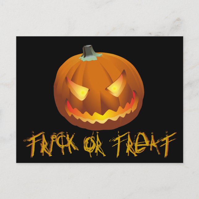 Pumpkin for Halloween 6 Holiday Postcard (Front)