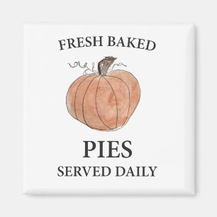 Pumpkin Fresh Baked Pies Art Magnet