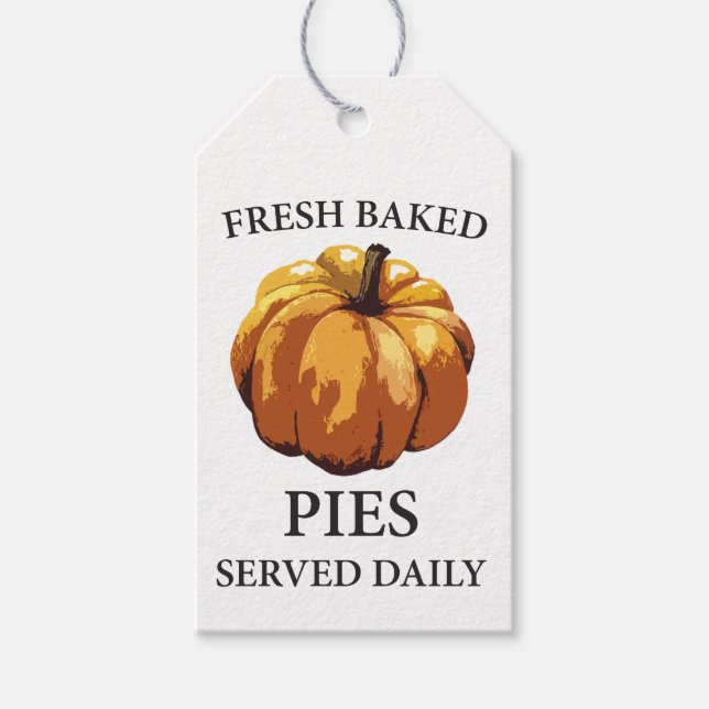 Pumpkin Fresh Baked Pies Gift Tag (Front)