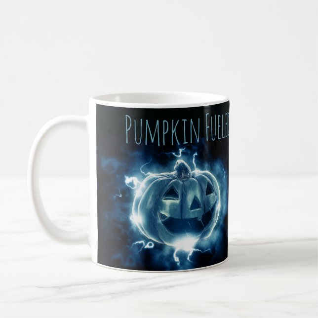 Pumpkin Fuelled Halloween Coffee Mug (Left)