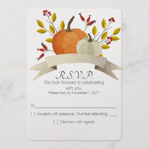 Pumpkin Fun/Thanksgiving Wedding/RSVP Invitation