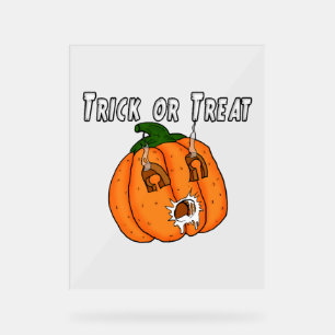 Pumpkin funny naughty gift prank Halloween Acrylic Sign