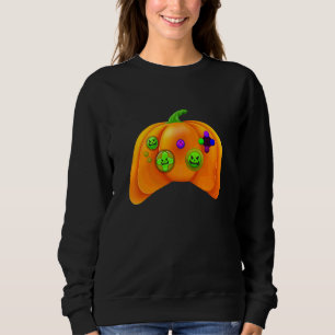 Pumpkin Game Control Boys Men Thanksgiving Hallowe Sweatshirt