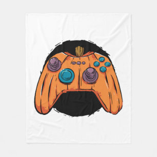 PUMPKIN GAMEPAD HALLOWEEN GAMING FLEECE BLANKET