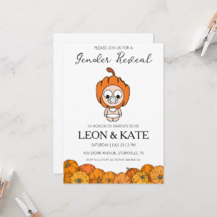 pumpkin gender reveal invitations