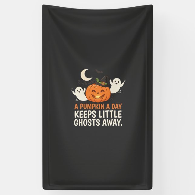 Pumpkin Ghost Halloween Quote Design_1 Banner (Vertical)