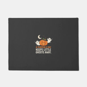 Pumpkin Ghost Halloween Quote Design_1 Doormat
