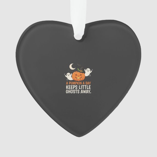 Pumpkin Ghost Halloween Quote Design_1 Ornament (Front)