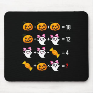Pumpkin Ghost Mathematics Mathematics Halloween Cu Mouse Pad
