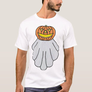 Pumpkin Ghost (white) - Men's Light T-Shirt
