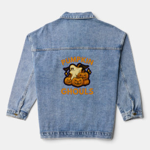 Pumpkin Ghouls Halloween Ghost & Jack-O’-Lanterns Denim Jacket