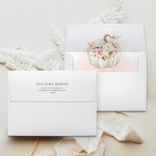 Pumpkin Girl Baby Shower Envelope