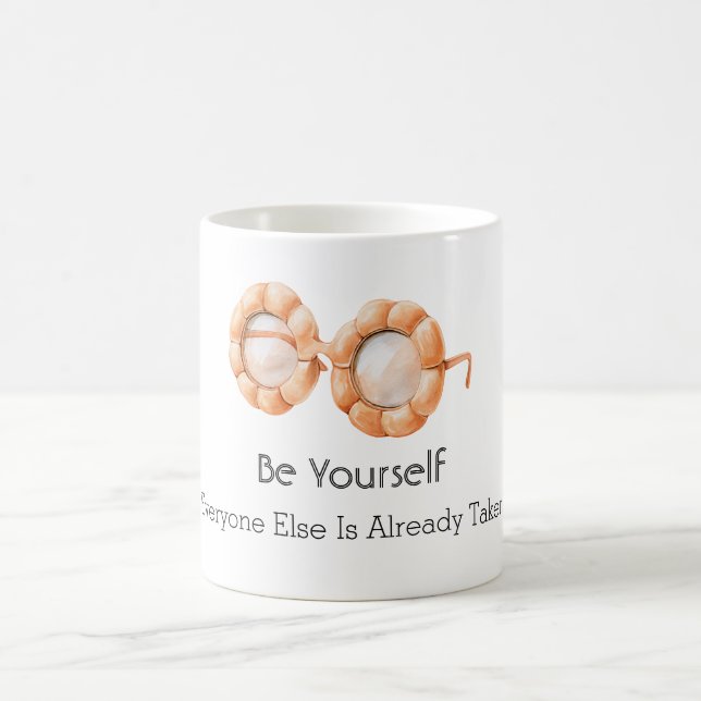Pumpkin Glasses Be Yourself Coffee Mug (Center)