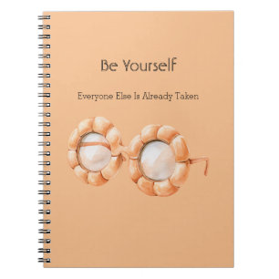 Pumpkin Glasses Be Yourself Notebook