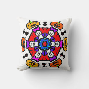 Pumpkin Glow Mandala Cushion