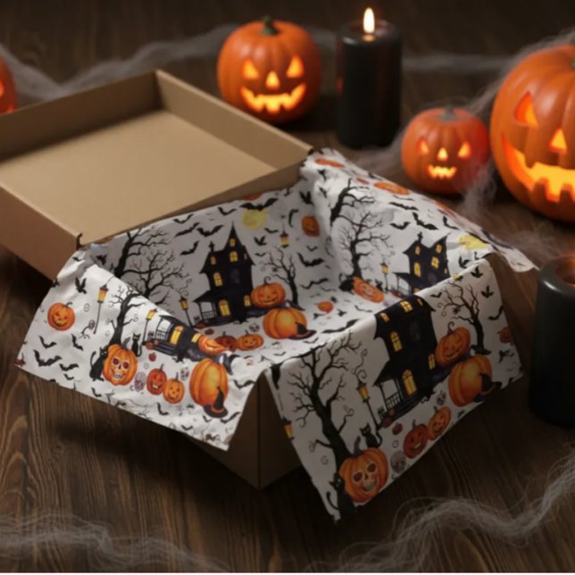 Pumpkin Glow Party Tissue Sheets For Halloween Tissue Paper (Creator Uploaded)