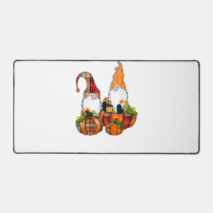 Pumpkin Gnomes Fall Autumn Cute Halloween Desk Mat