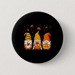 Pumpkin Gnomes Fall Autumn Cute Halloween Thanksgi 6 Cm Round Badge